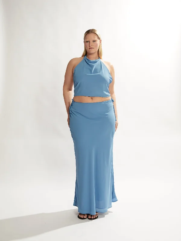 Maxine Maxi Skirt Azure Blue