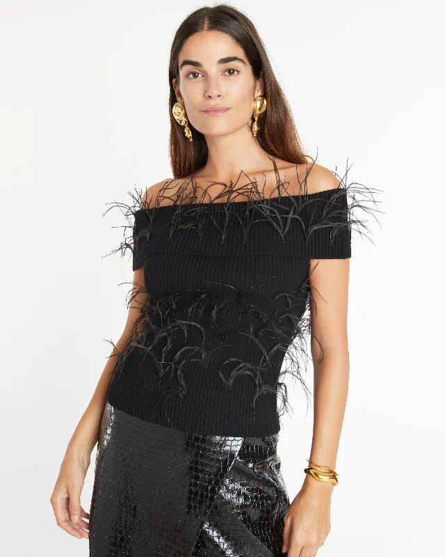 Mindy Feather Knit Top