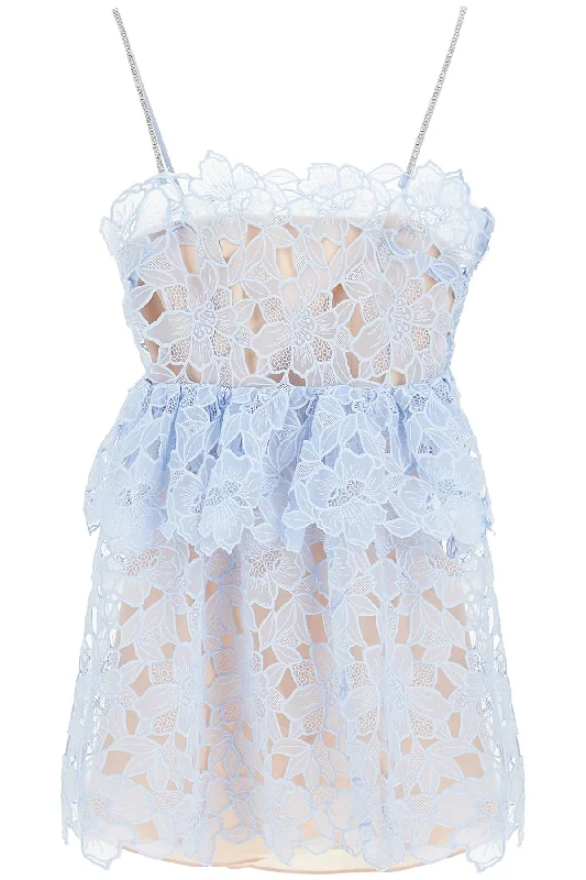 mini organza lace dress in 9 PF24 034S BL BLUE