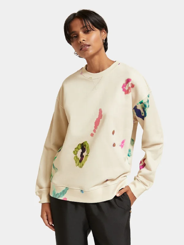 Printed dropped shoulder sweatshirt