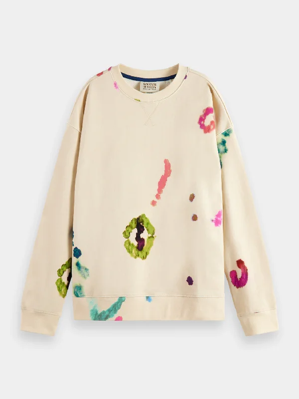 Printed dropped shoulder sweatshirt