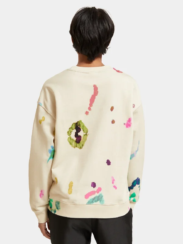 Printed dropped shoulder sweatshirt