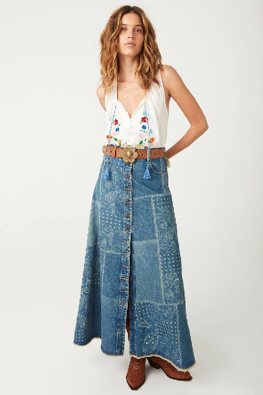 Road Trip Denim Maxi Skirt