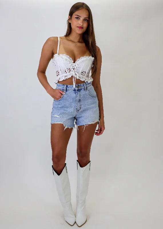 Rollas Can't Let You Go Denim Shorts ★ Light Wash