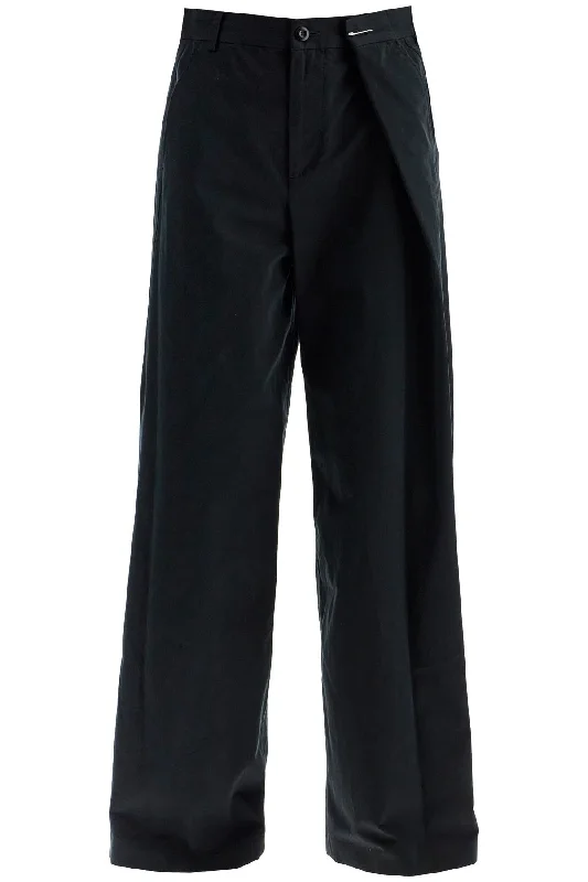 wide-legged pants with pleats S52KA0513 M35148 BLACK