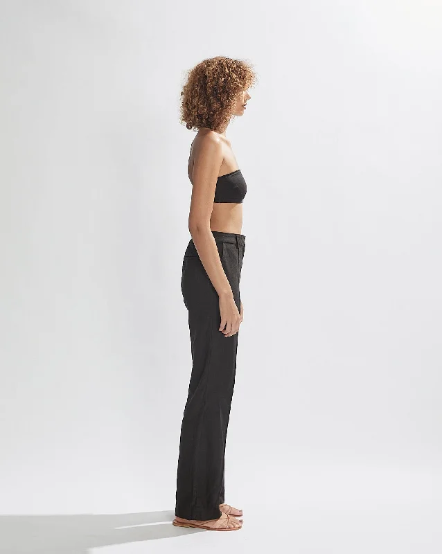 Zane Trousers Black Cropped