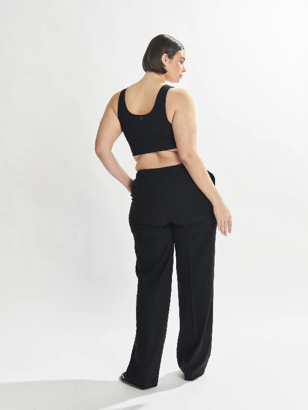 Zane Trousers Black Cropped