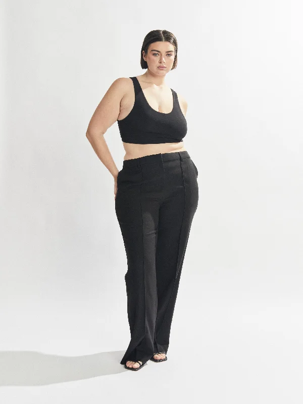 Zane Trousers Black Cropped